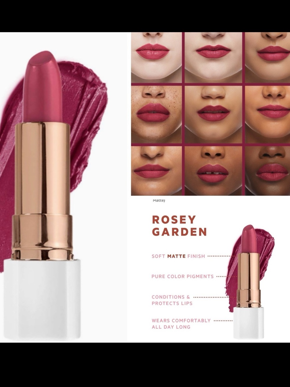 🌺🌹 Flower Beauty Rosey Garden Matte Lipstick 🌹🌺